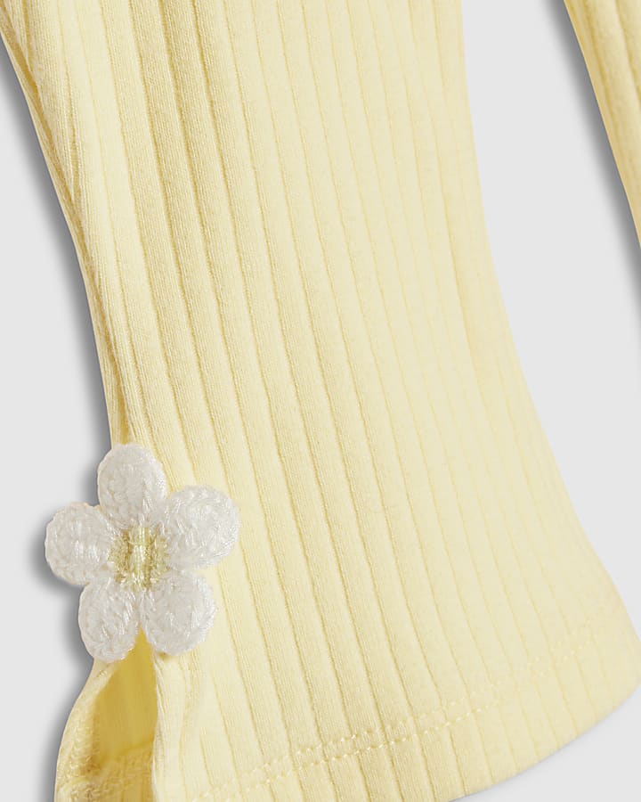 river island Baby Girls Blue Daisy Gilet Set