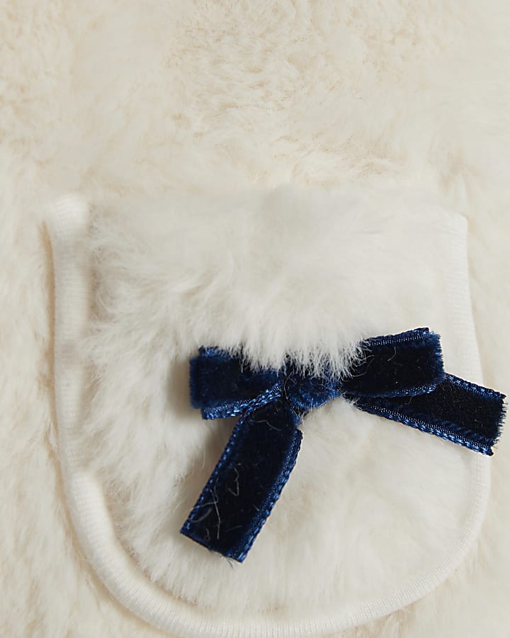 River Island Baby Girls Navy Dress And Coat Set