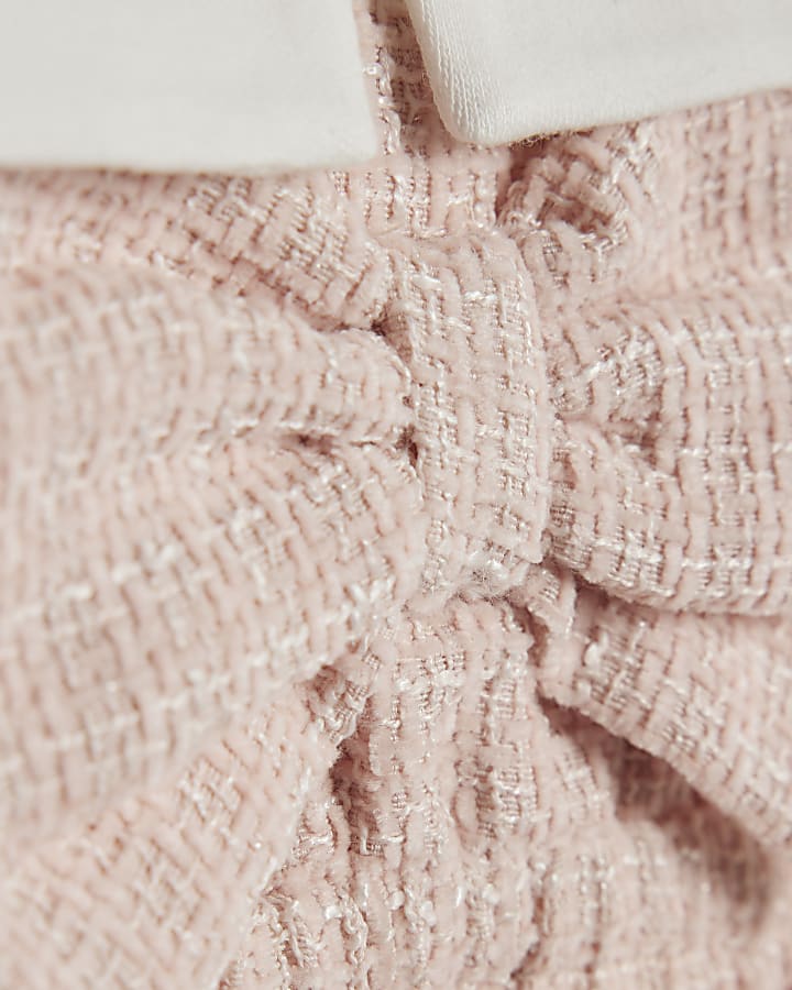 river island Baby Girls Pink Boucle Pinafore Dress