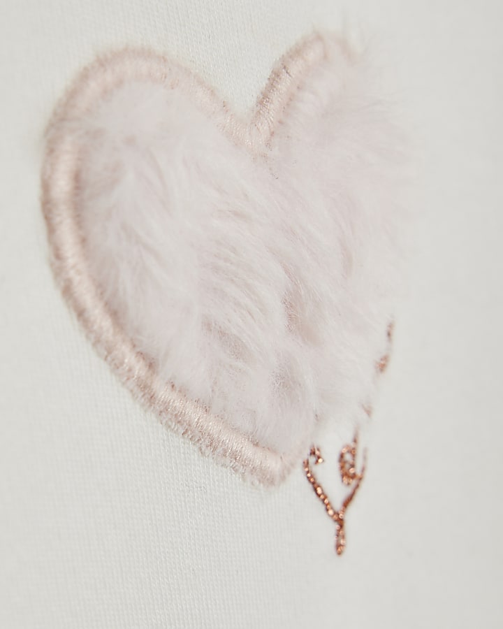 River Island Baby Girls Pink Faux Fur Gilet Set