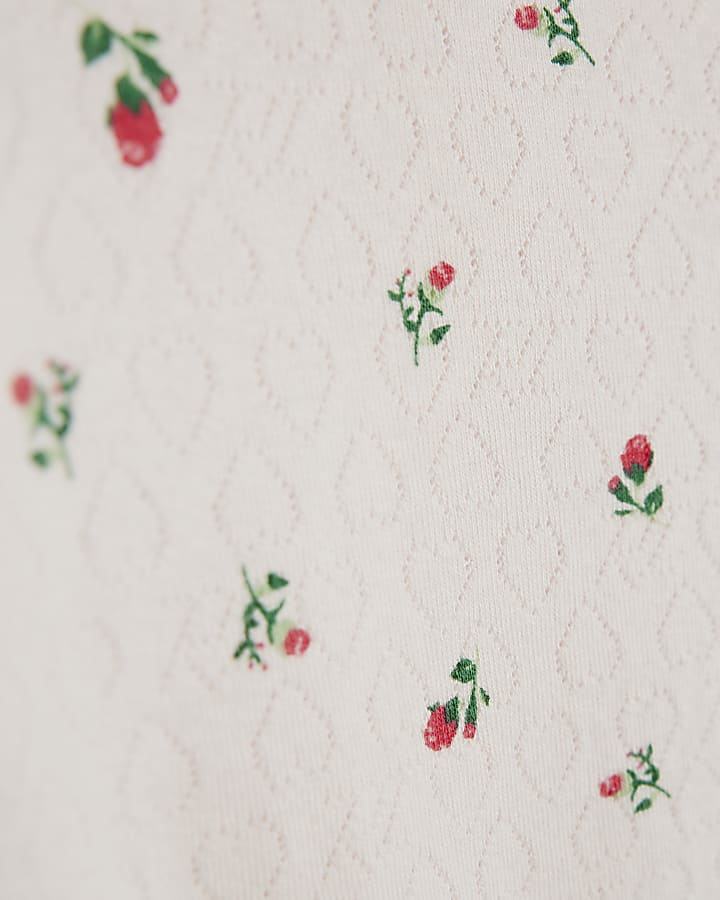 River Island Baby Girls Pink Floral Bodysuit Set