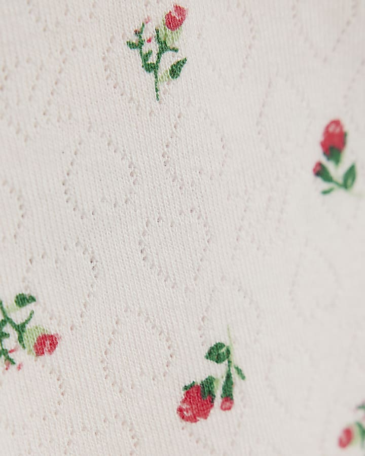 River Island Baby Girls Pink Floral Bodysuit Set