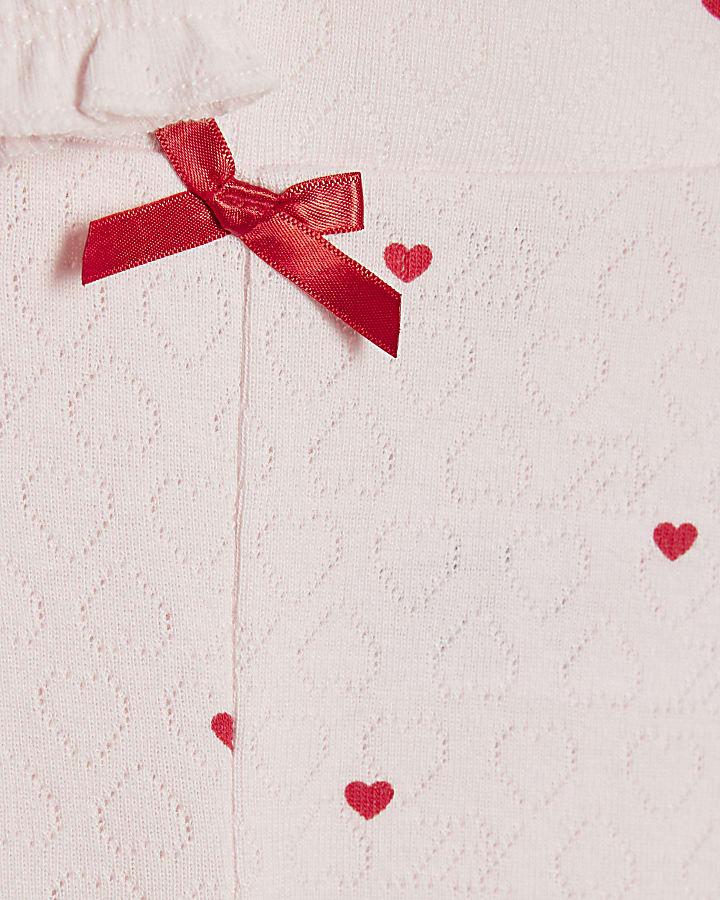 River Island Baby Girls Pink Heart Bodysuit Set