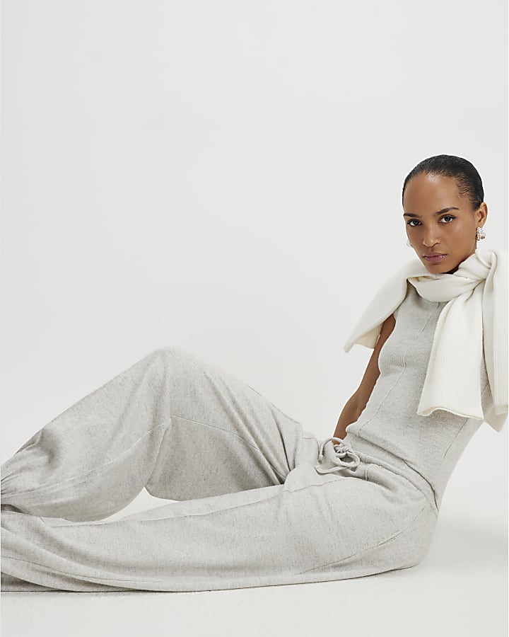 River Island Beige Cosy Balloon Leg Joggers