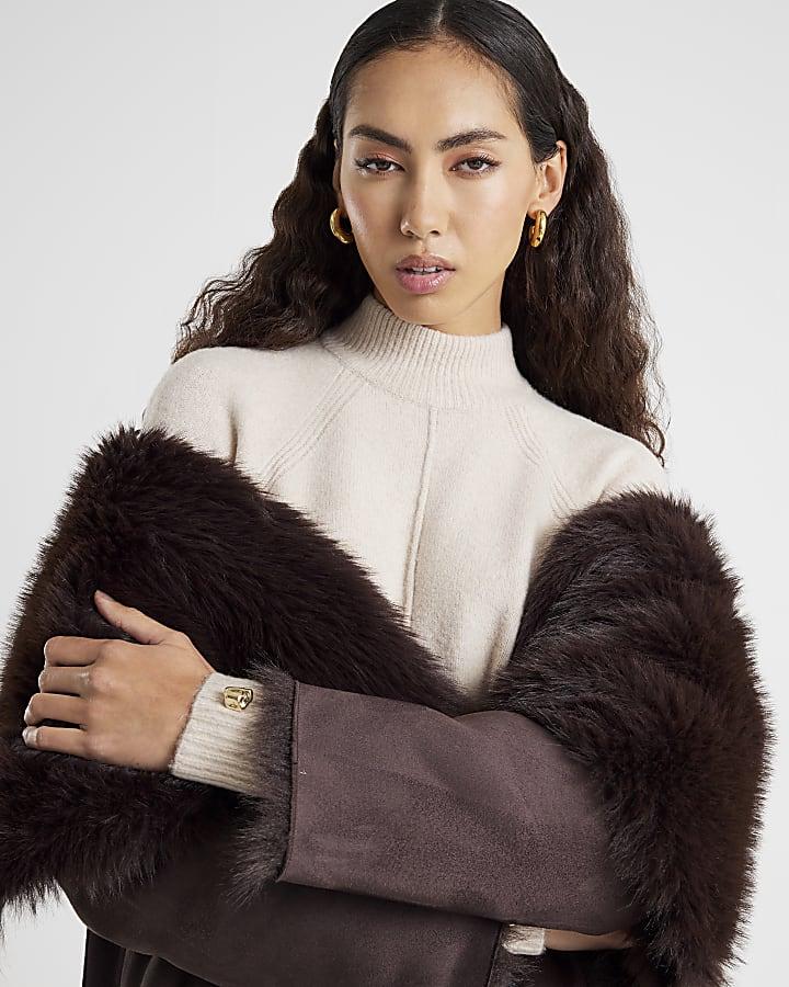 River Island Beige Cosy Jumper Dress