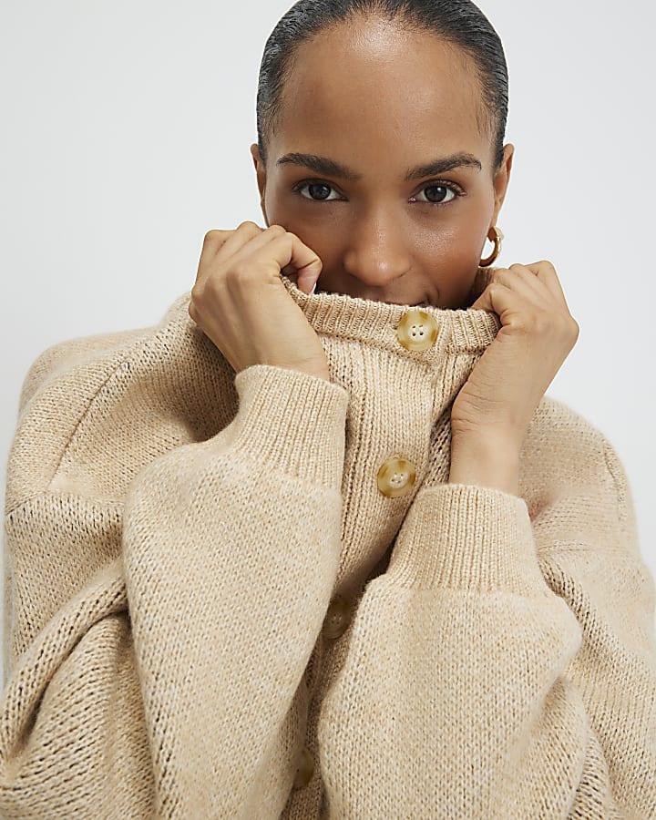 River Island Beige Happy Conversational Cardigan
