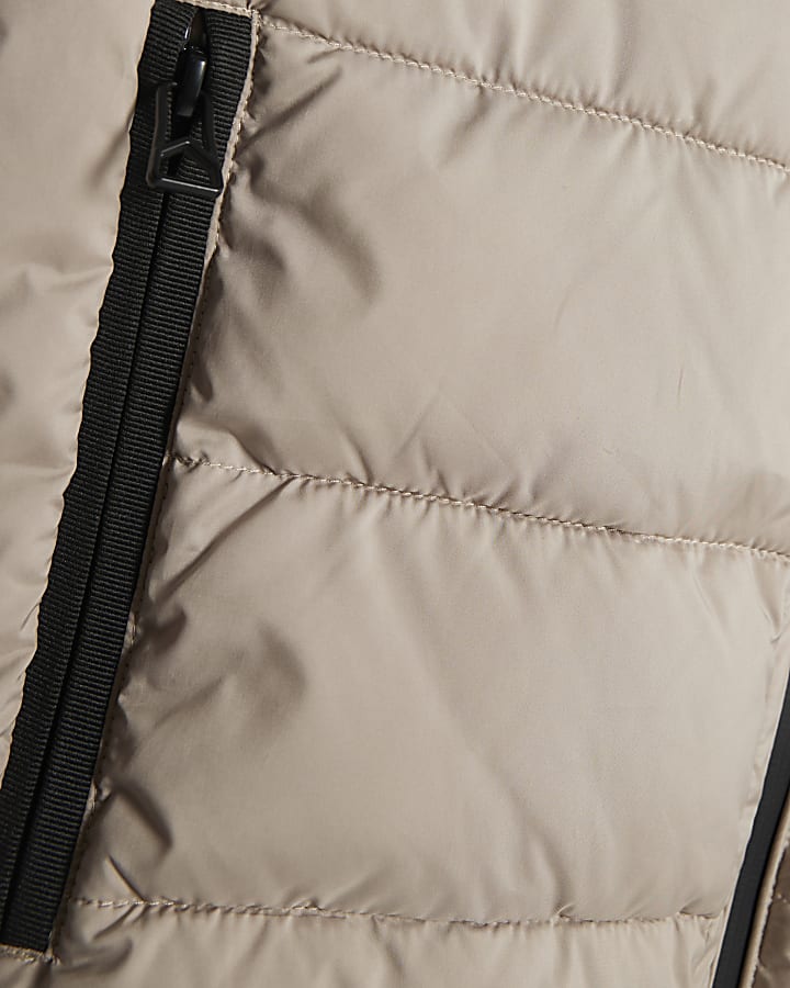 River Island Beige Hooded Puffer Jacket