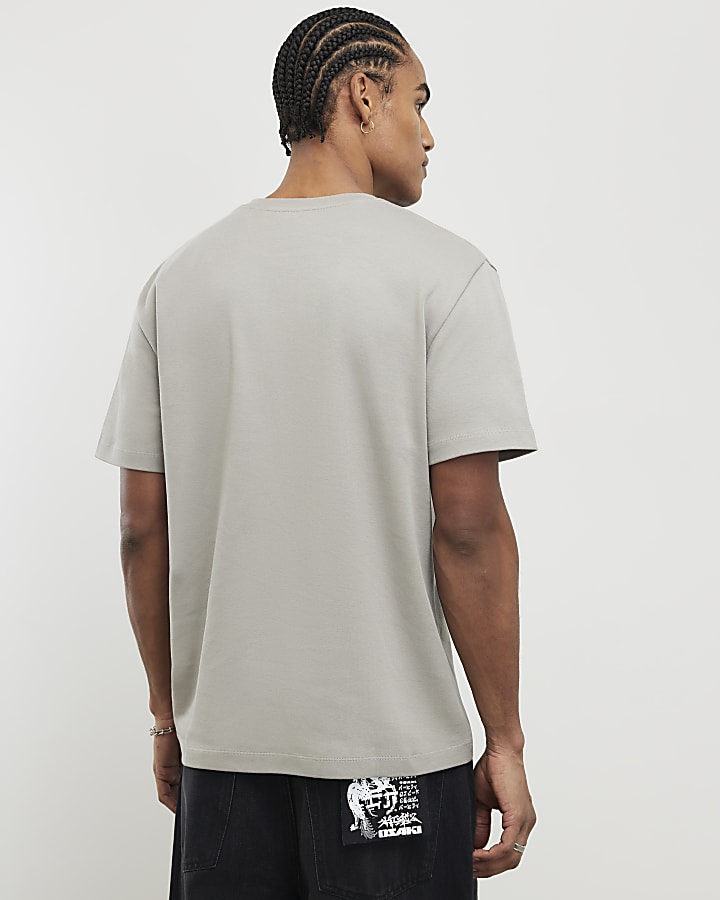 River Island Beige Regular Fit 8 T-Shirt