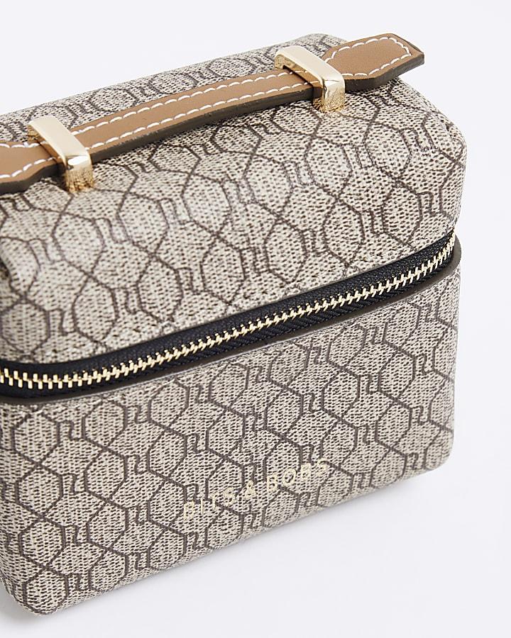 River Island Beige RI Monogram Trinket Holder