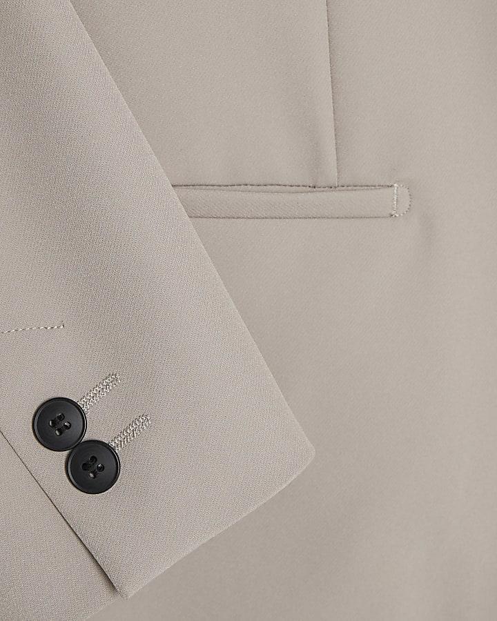 river island Beige Skinny Fit Suit Jacket