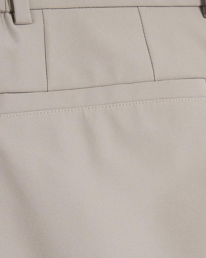 river island Beige Skinny Fit Suit Trousers