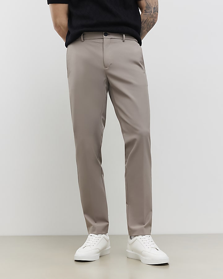 River Island Beige Skinny Fit Trousers