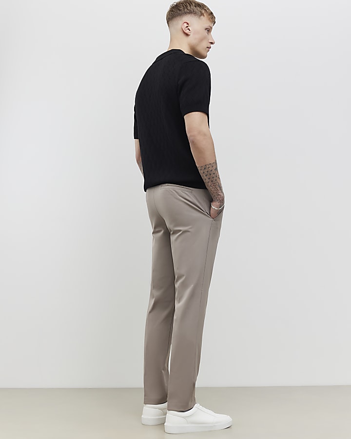 River Island Beige Skinny Fit Trousers