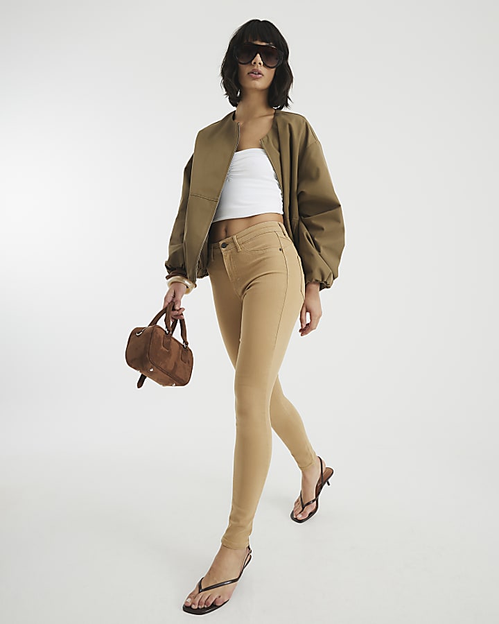 River Island Beige Skinny Jeans