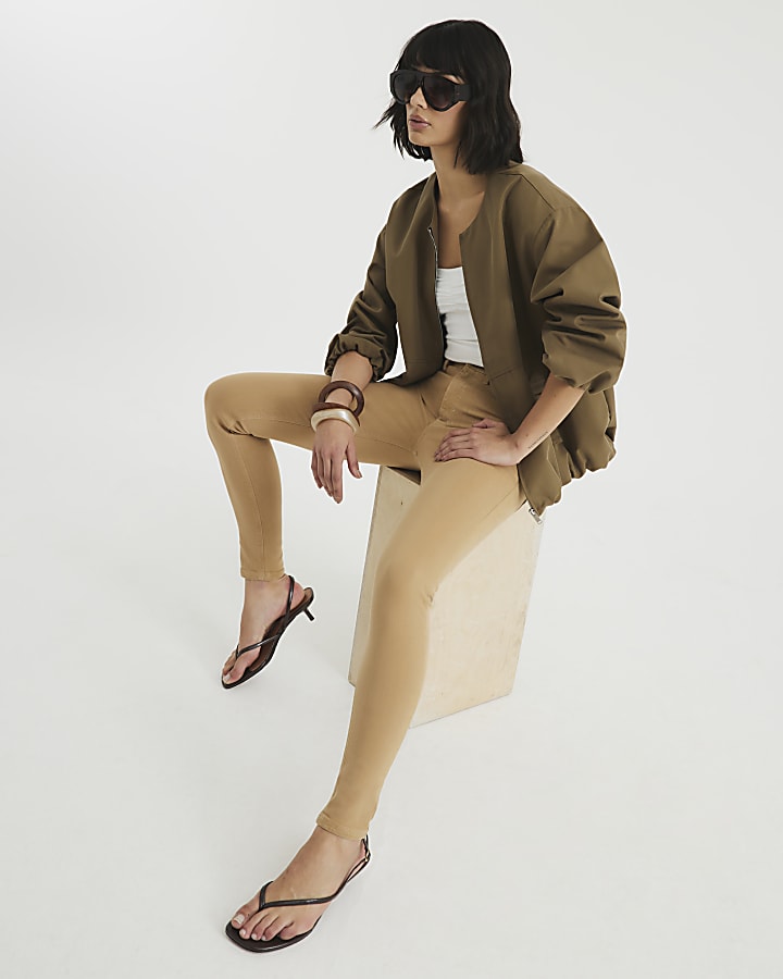 River Island Beige Skinny Jeans