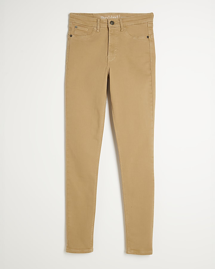 river island Beige Skinny Jeans