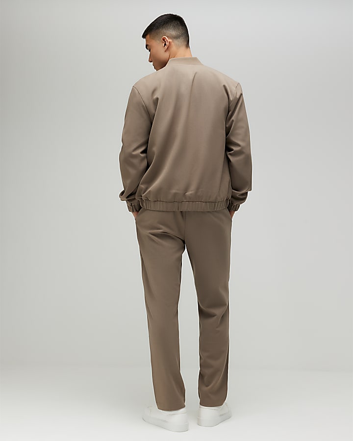 River Island Beige Slim Fit Joggers