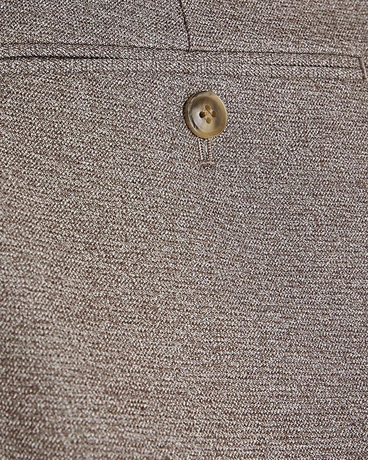 river island Beige Slim Fit Textured Trousers
