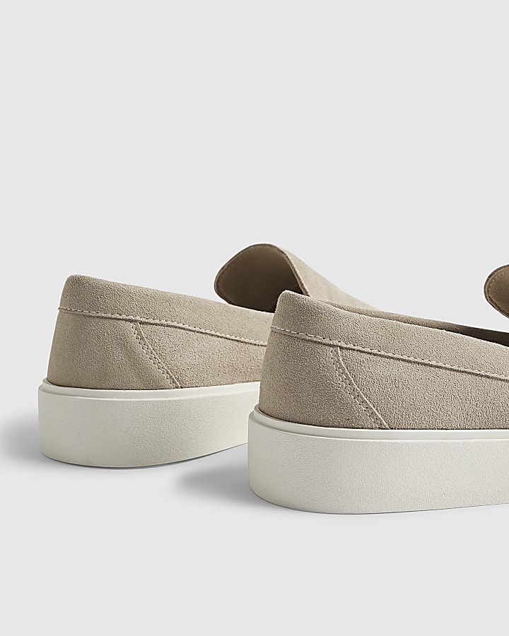 river island Beige Suede Loafers