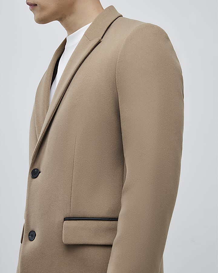 River Island Beige Tailored Coat