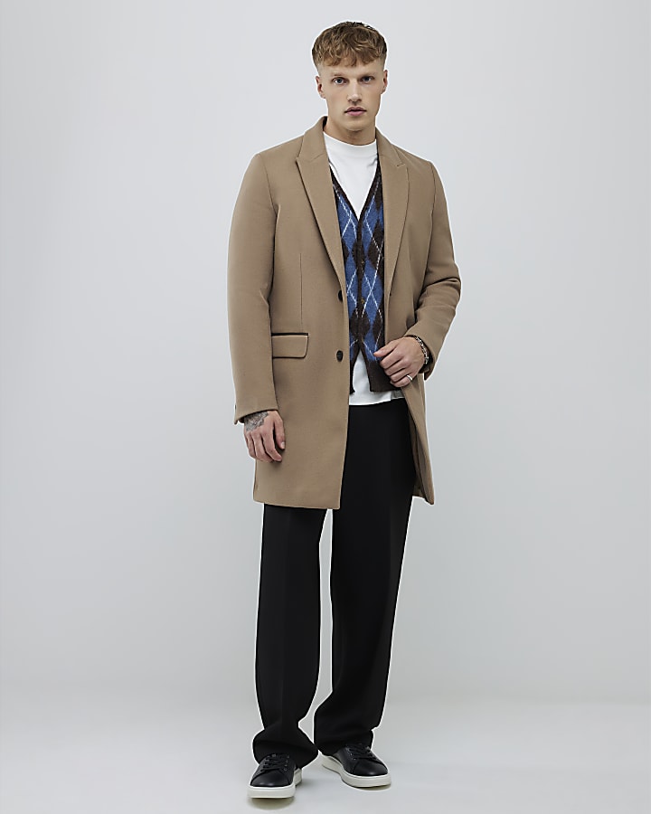 River Island Beige Tailored Coat