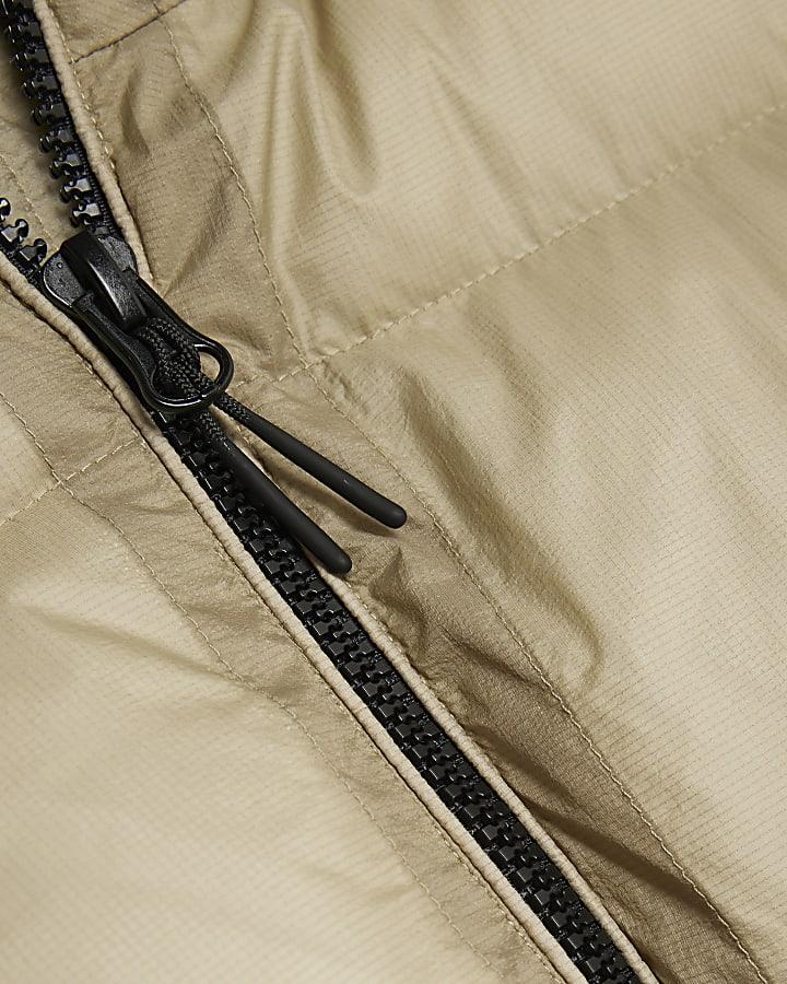 river island Beige Taped Fit Puffer Jacket