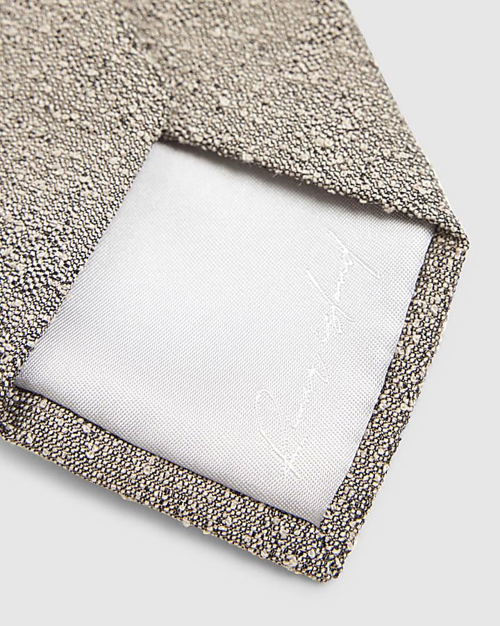 River Island Beige Textured Tie