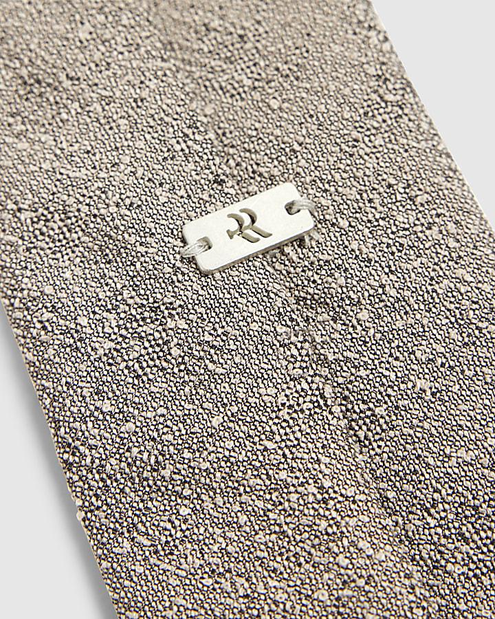 River Island Beige Textured Tie