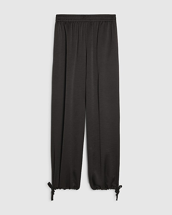 river island Black Adjustable Balloon Leg Trousers
