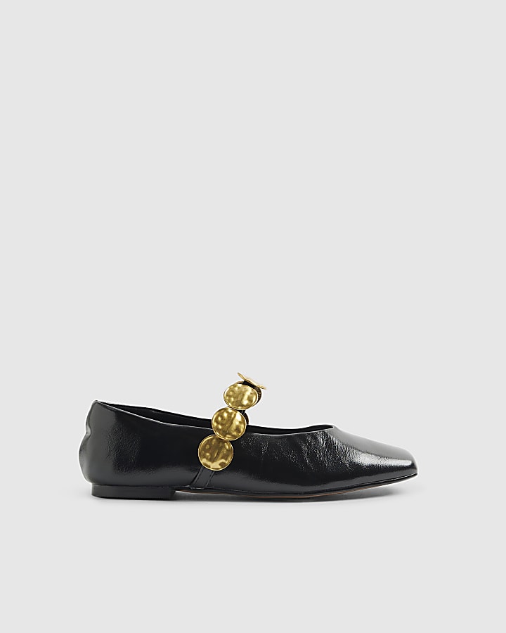 River Island Black Bangle Ballet Pumps