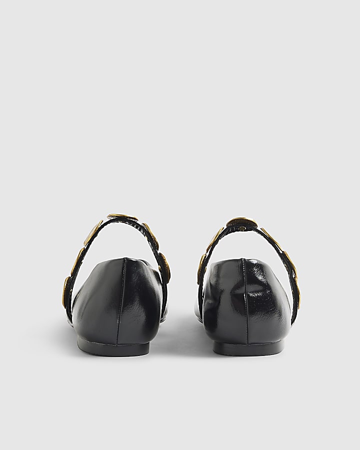 River Island Black Bangle Ballet Pumps