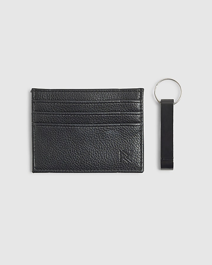River Island Black Card Holder Gift Set