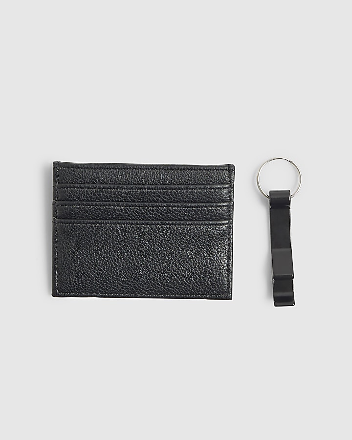 River Island Black Card Holder Gift Set