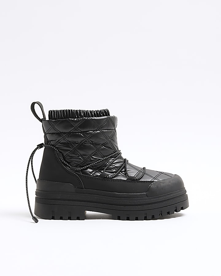 River Island Black Chunky Snow Boots