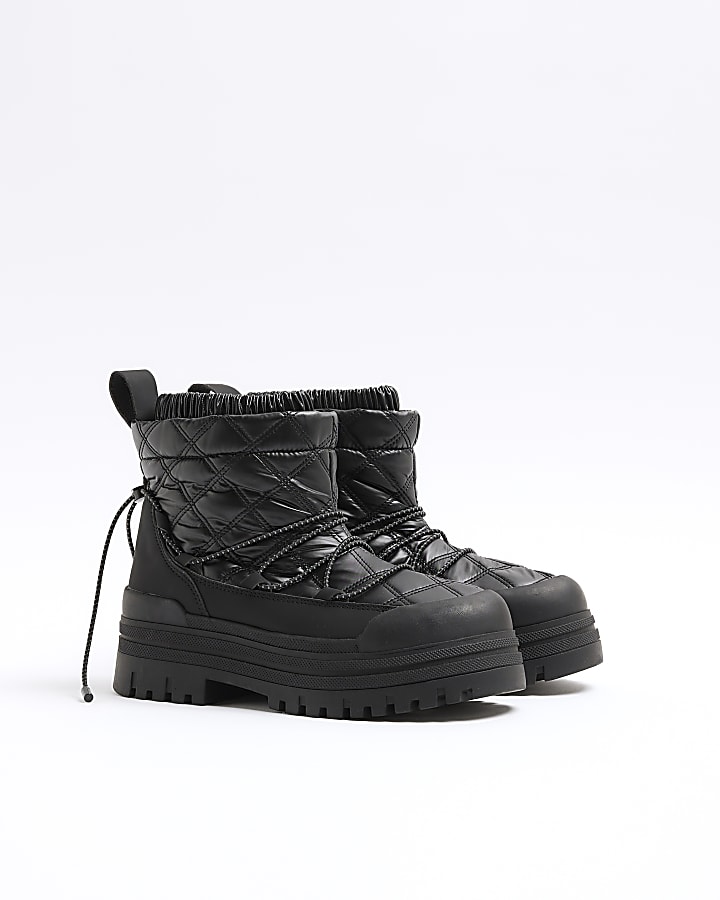 River Island Black Chunky Snow Boots