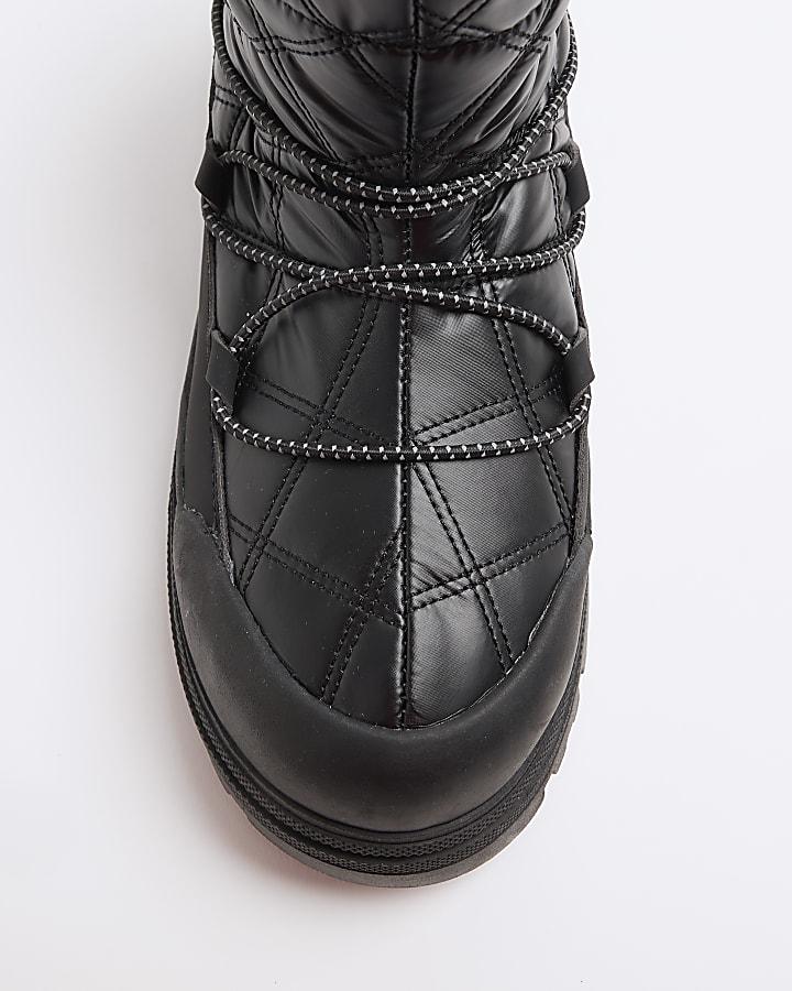 river island Black Chunky Snow Boots