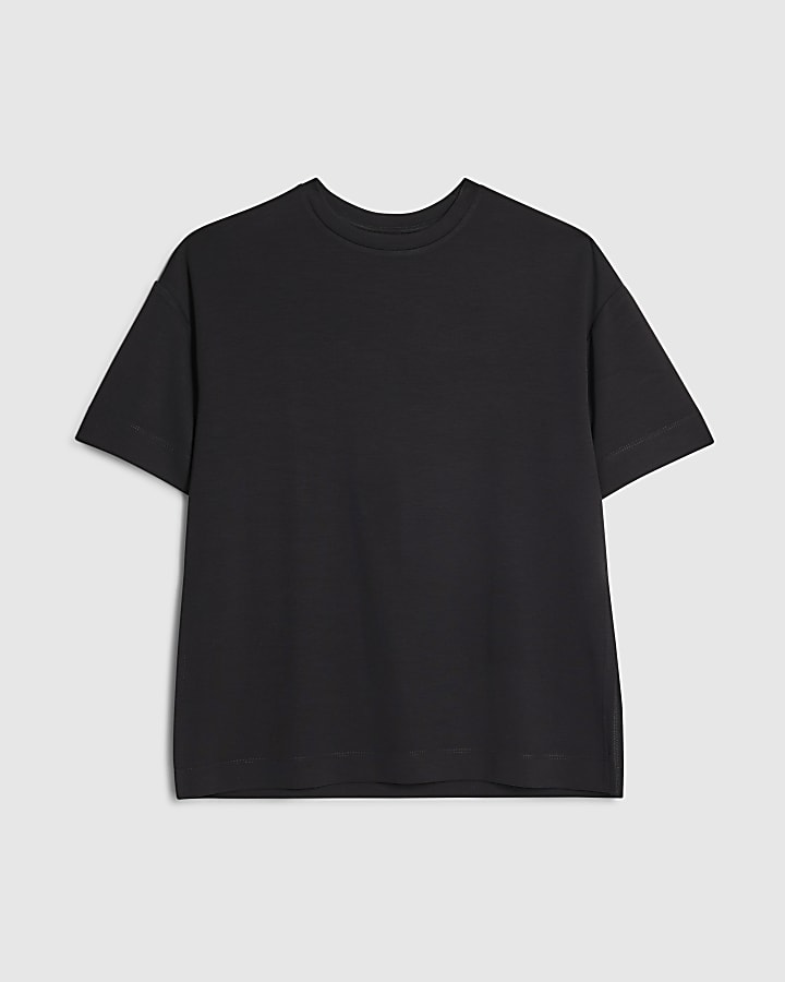 river island Black Clean Oversized T-shirt
