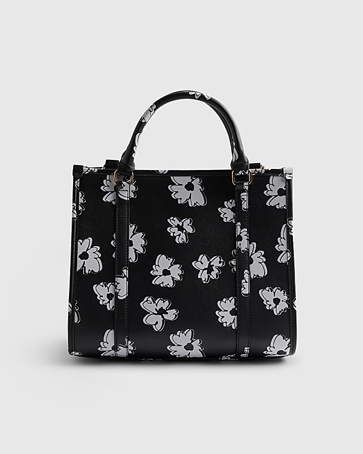River Island Black Daisy Chain Tote Bag