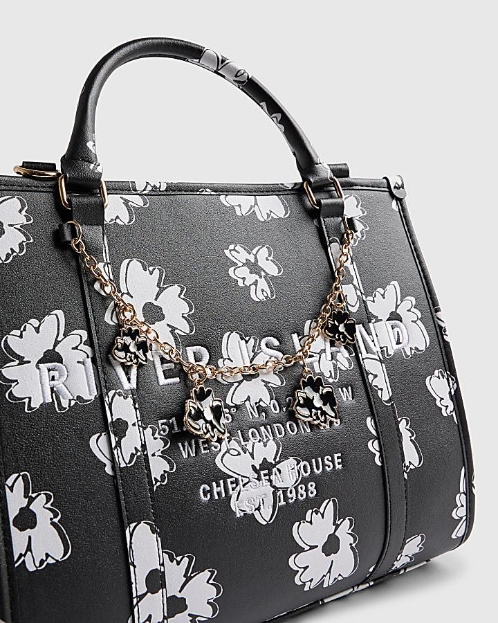River Island Black Daisy Chain Tote Bag