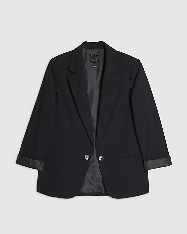 river island Black Edge To Edge Blazer
