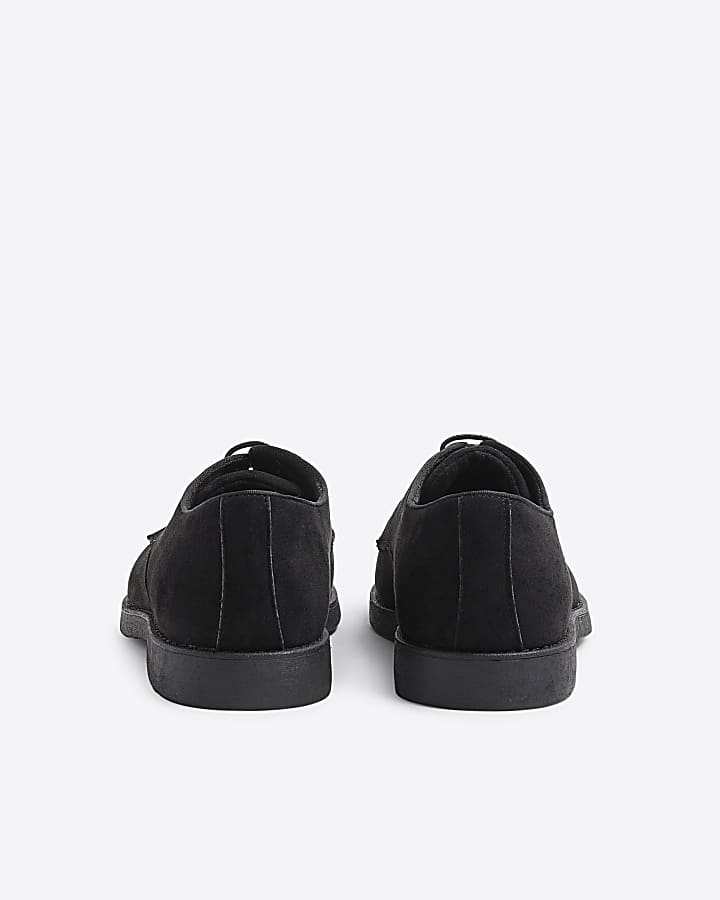 River Island Black Faux Suede Derby Shoes