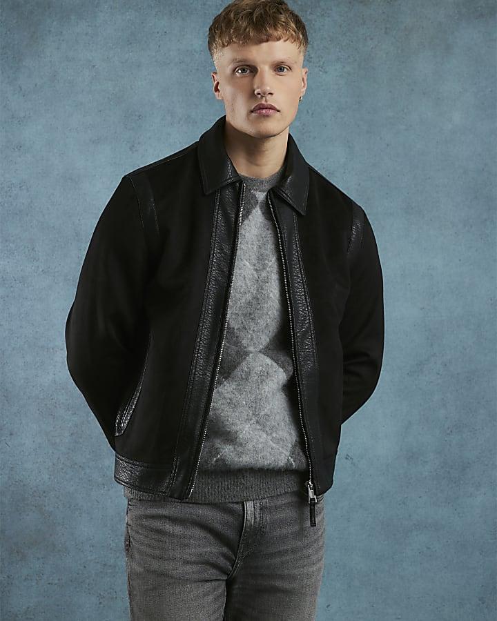 River Island Black Faux Suede Jacket