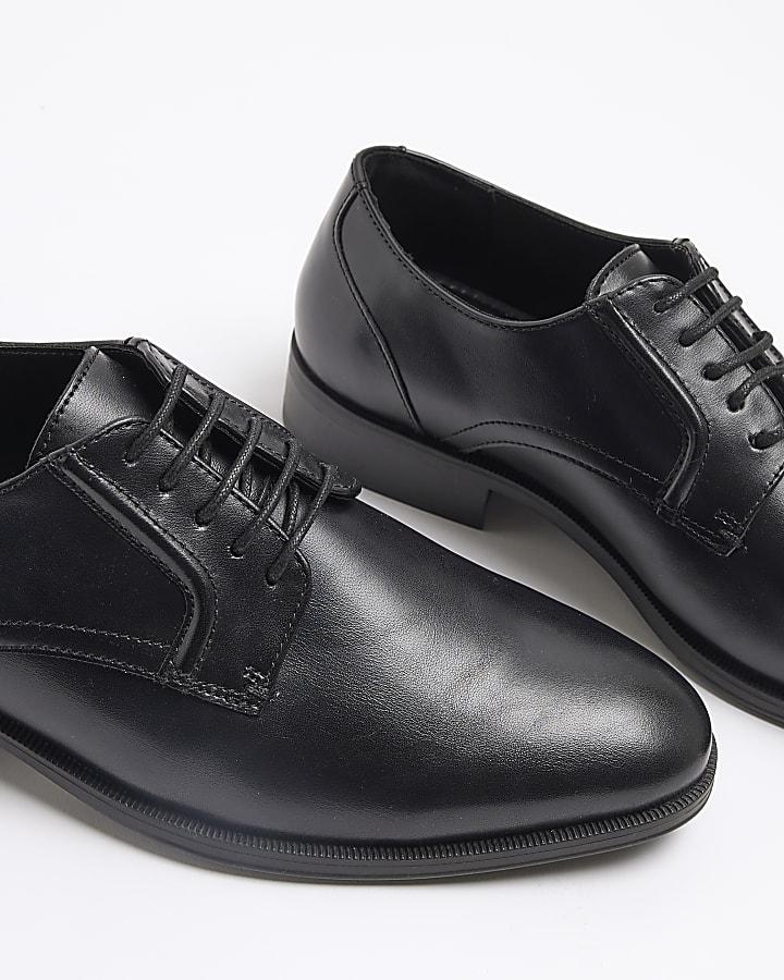 river island Black formal derby shoes