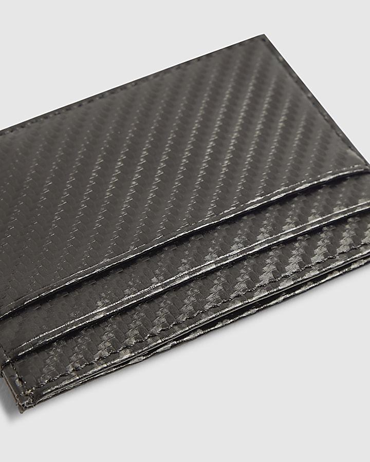 River Island Black Geometric Card Holder