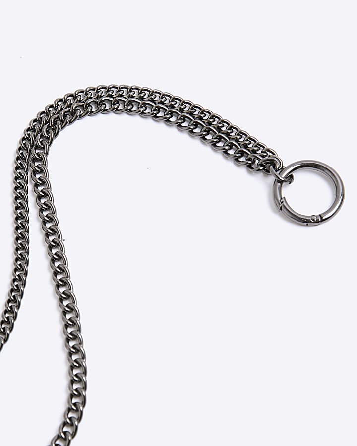 River Island Black Gunmetal Chain