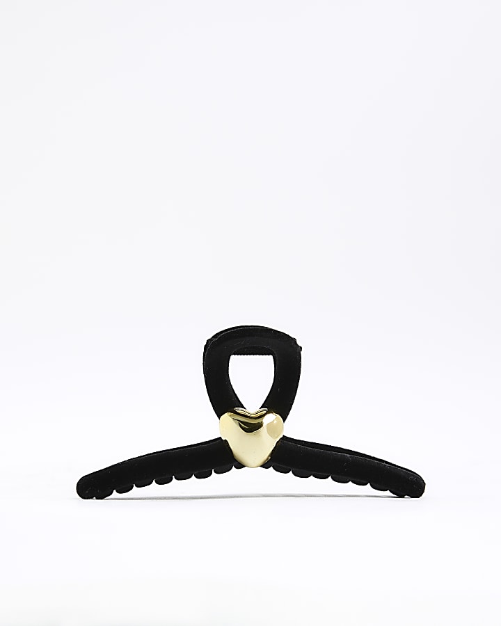 River Island Black Heart Claw Hair Clip