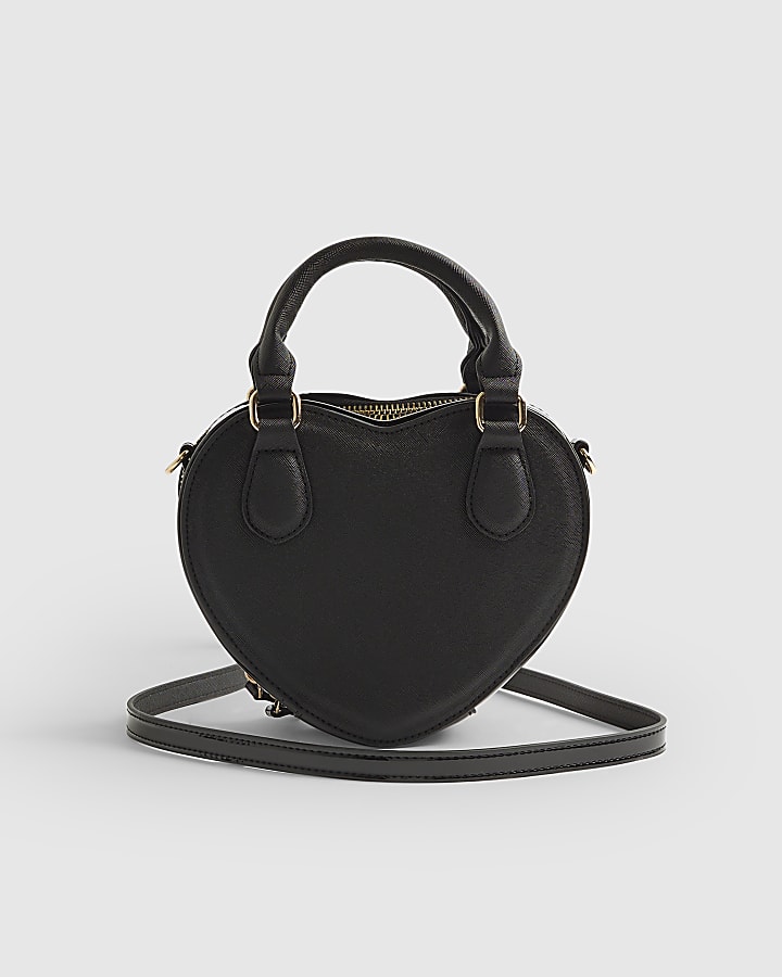 River Island Black Heart Cross Body Bag