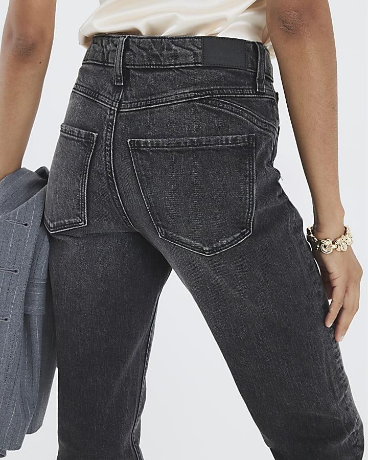 River Island Black High Rise Sculpt Mom Jeans