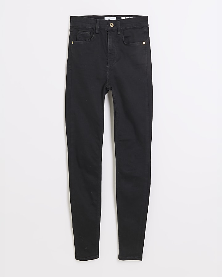 river island Black High Rise Sculpt Skinny Jeans