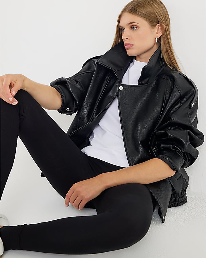 River Island Black High Waisted Leggings